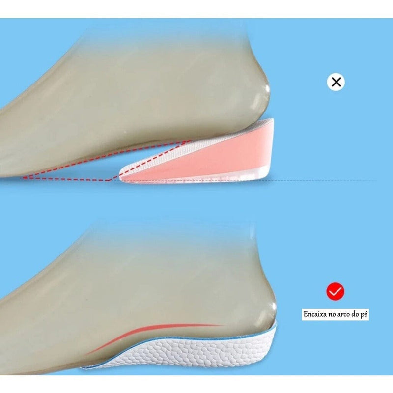 AlturaMaxx™ – Palmilha Ortopédica Invisível +3,5cm