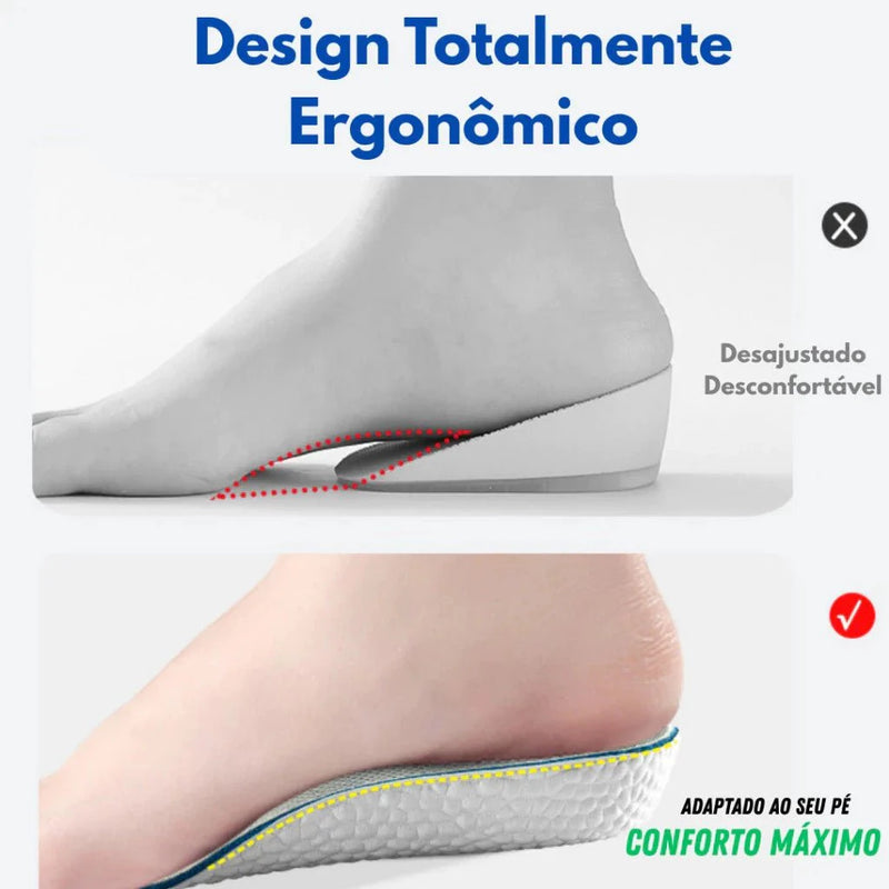 AlturaMaxx™ – Palmilha Ortopédica Invisível +3,5cm